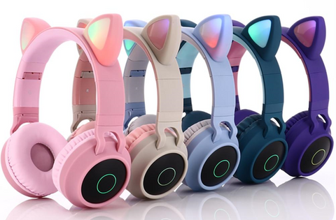 LED Cute Cat Ears Noise Cancelling Headphones